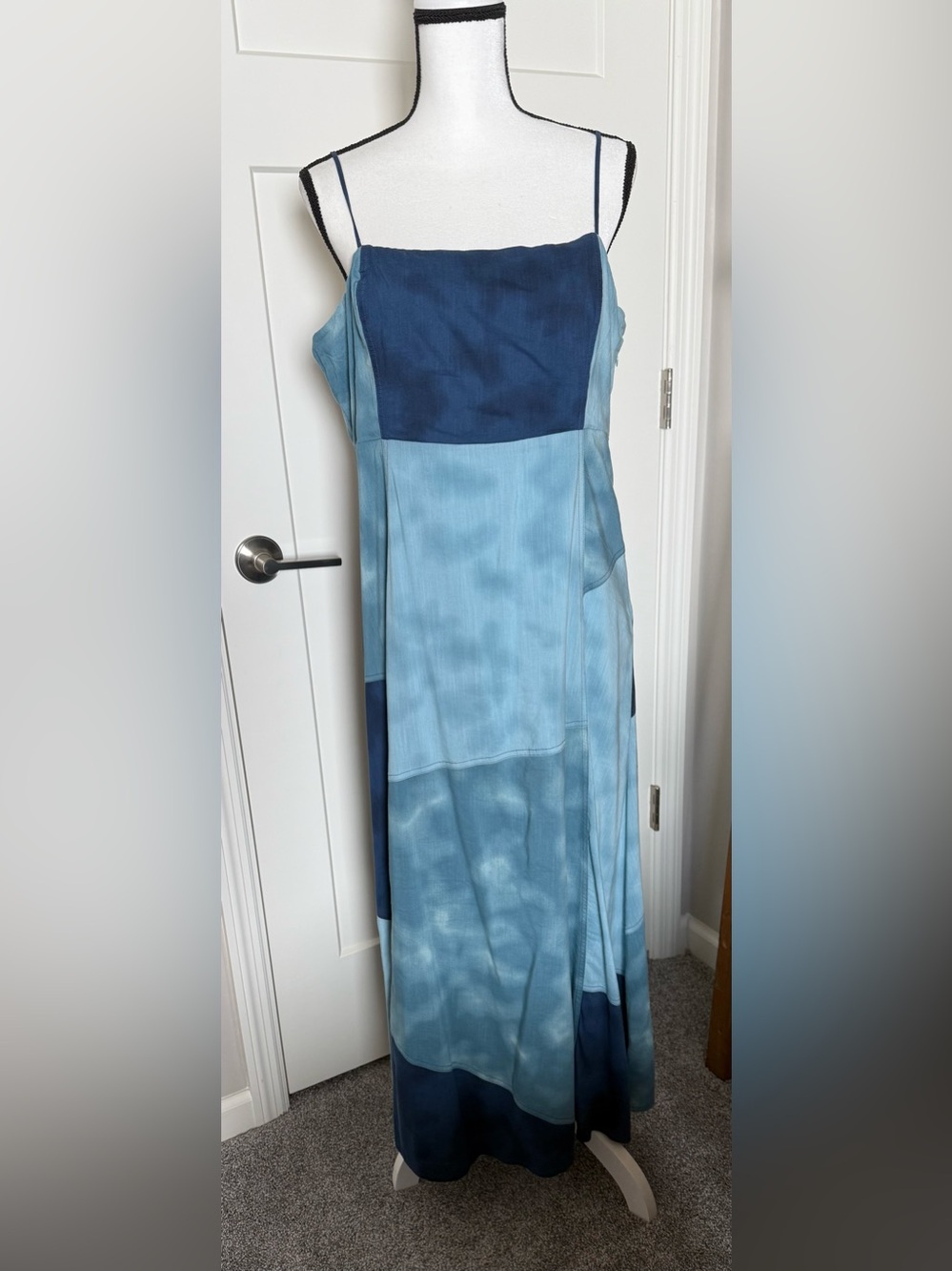 NWT GAP L Cotton Patchwork Maxi Dress